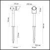 Грунтовый светильник Stima 6648/6GL цилиндр черный Odeon Light