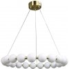 Стеклянный подвесной светильник Kranz ZRS.1585.21 белый форма шар