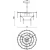 Стеклянная подвесная люстра Sophia FR5197PL-05BS белая Freya