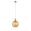Стеклянный подвесной светильник Unicum VL5374P31 форма шар цвет янтарь Vele Luce