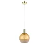 Стеклянный подвесной светильник Unicum VL5374P31 форма шар цвет янтарь Vele Luce