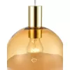 Стеклянный подвесной светильник Unicum VL5374P31 форма шар цвет янтарь Vele Luce