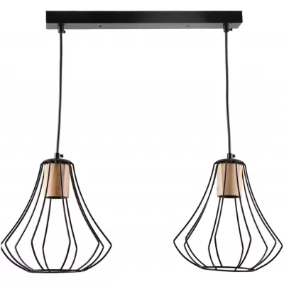 Подвесной светильник  MD.9050-2-P-BK+WOOD Imex