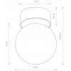 Стеклянный потолочный светильник Kier S 10302 форма шар белый Nowodvorski