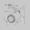 Трековый светильник Focus Zoom TR244-4-12WTW-DSZ-B цилиндр черный Maytoni