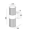 Стеклянный архитектурная подсветка TUBE 78205 V прозрачный Oasis Light