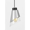 Стеклянный подвесной светильник Fabro LDP 7013-1 CHR+PR белый конус Lumina Deco