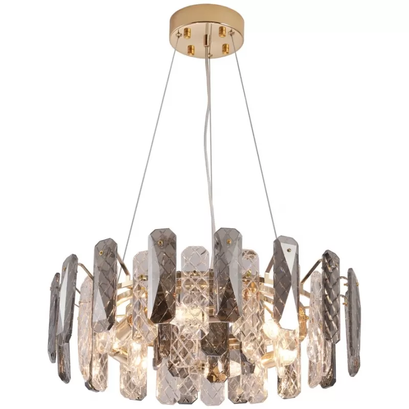 Хрустальная подвесная люстра Duval LSP-8857 прозрачная Lussole