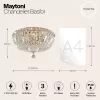Хрустальная потолочная люстра Basfor DIA100-CL-03-G прозрачная Maytoni