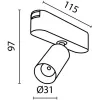 Трековый светильник Focus LED TR103-1-5W4K-M-B цилиндр черный Maytoni