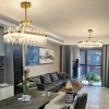 Хрустальная потолочная люстра  Laurent-B01 прозрачная цилиндр ImperiumLoft