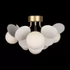 Стеклянная потолочная люстра Matisse 10008/4C White форма шар белая Loft It
