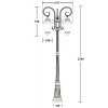 Стеклянный наземный фонарь ELBA 86409B/18L Bl Oasis Light