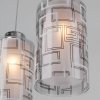 Стеклянный подвесной светильник 50002 50002/3 хром цилиндр белый Eurosvet