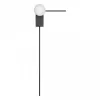 Стеклянный настенный светильник Meridian 10132/H Black форма шар белый Loft It