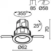 Точечный светильник Wise DL057-7W3K-B черный Maytoni
