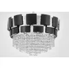 Стеклянная подвесная люстра Molina LDP 7045-600 BK+CHR прозрачная Lumina Deco