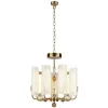 Стеклянная подвесная люстра Lion 5467/35L белая Odeon Light