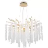 Хрустальная подвесная люстра Mineral FR1010PL-08G прозрачная Freya