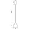 Стеклянный подвесной светильник Fume FR5399PL-L4BS1 Freya