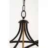 Стеклянная подвесная люстра Astila LDP 1242-6 BK+MD белая цилиндр Lumina Deco