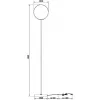 Стеклянный торшер Ring MOD013FL-01B форма шар белый Maytoni