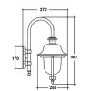 Настенный фонарь уличный MADRID-COOPER 84302c/10 Bl прозрачный Oasis Light