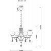 Стеклянная подвесная люстра Mistic MR1581-5P прозрачная