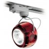 Хрустальный трековый светильник Beluga D57J0703 красный форма шар Fabbian