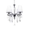 Подвесная люстра Alessia LDP 1726-4 CHR конус белая Lumina Deco