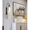 Стеклянное бра Arc Well B6066W/L black/white цилиндр белое DeLight Collection