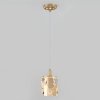 Хрустальный подвесной светильник Scoppio 50101/1 перламутровое золото цилиндр прозрачный Eurosvet