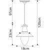Стеклянный подвесной светильник Fisherman A5518SP-1AB прозрачный Artelamp