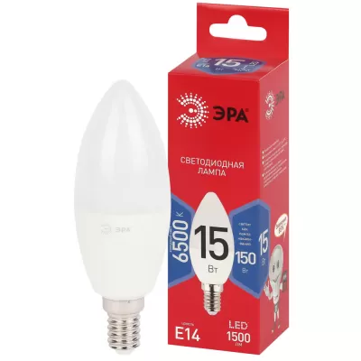 Лампочка светодиодная LED B35-15W-865-E14 R LED B35-15W-865-E14 R ЭРА
