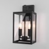 Стеклянный настенный светильник уличный Candle 35150/D черный черный Elektrostandard