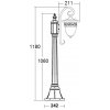 Стеклянный наземный фонарь KRAKOV 1 L 87207L/18L Gb прозрачный Oasis Light