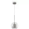 Стеклянный подвесной светильник Bogota FR8018PL-01N прозрачный форма шар Freya