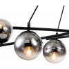 Стеклянный подвесной светильник Balance 1119/8S Black форма шар прозрачный Escada