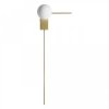 Стеклянный настенный светильник Meridian 10132/H Gold форма шар белый Loft It