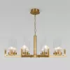 Стеклянная подвесная люстра Arganie 60133/8 латунь цилиндр прозрачная Eurosvet