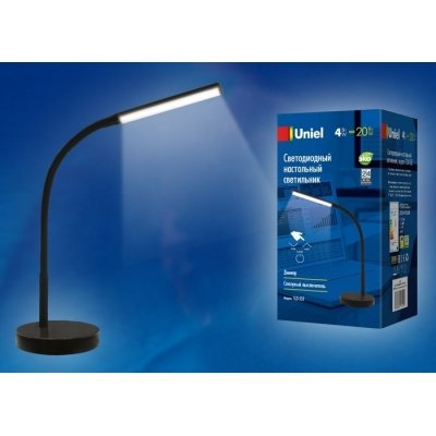 Офисная настольная лампа  TLD-552 Black/LED/200Lm/4500K/Dimmer Uniel