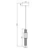 Стеклянный подвесной светильник Verticale MOD308PL-L9CG3K цилиндр бежевый Maytoni
