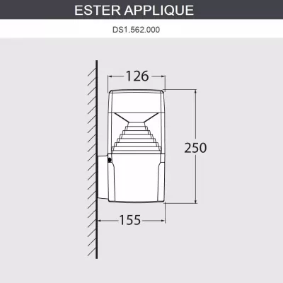 Настенный светильник уличный Ester DS1.562.000.WXD1L Fumagalli