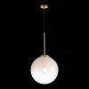 Стеклянный подвесной светильник Cassius SL1190.213.01 форма шар белый ST Luce