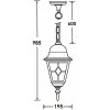 Стеклянный уличный светильник подвесной QUADRO M lead GLASS 79905MlgG Bl прозрачный Oasis Light