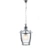 Стеклянный подвесной светильник Brooklin  LDP 1231-1 CHR+WT конус белый Lumina Deco