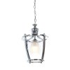 Стеклянный подвесной светильник Brooklin  LDP 1231-1 CHR+WT конус белый Lumina Deco