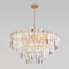 Хрустальная подвесная люстра Elegante 10130/10 золото прозрачная Eurosvet
