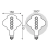 Лампочка светодиодная филаментная Vintage Filament Flexible 162802008 Gauss