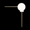 Стеклянный настенный светильник Meridian 10132/A Gold белый форма шар Loft It